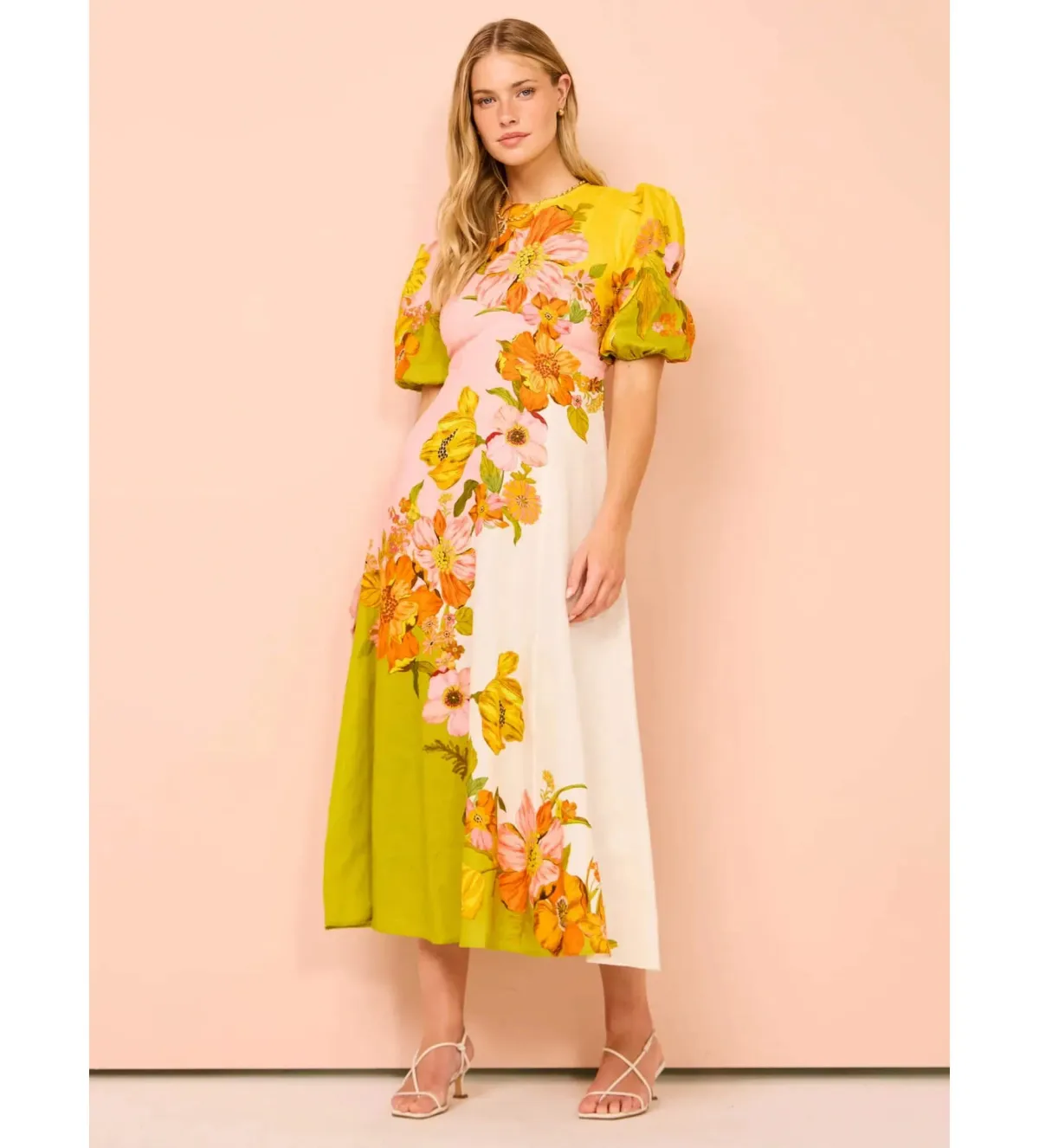 Alemais Silas Midi Dress In Floral Size AU 8 - Image 1
