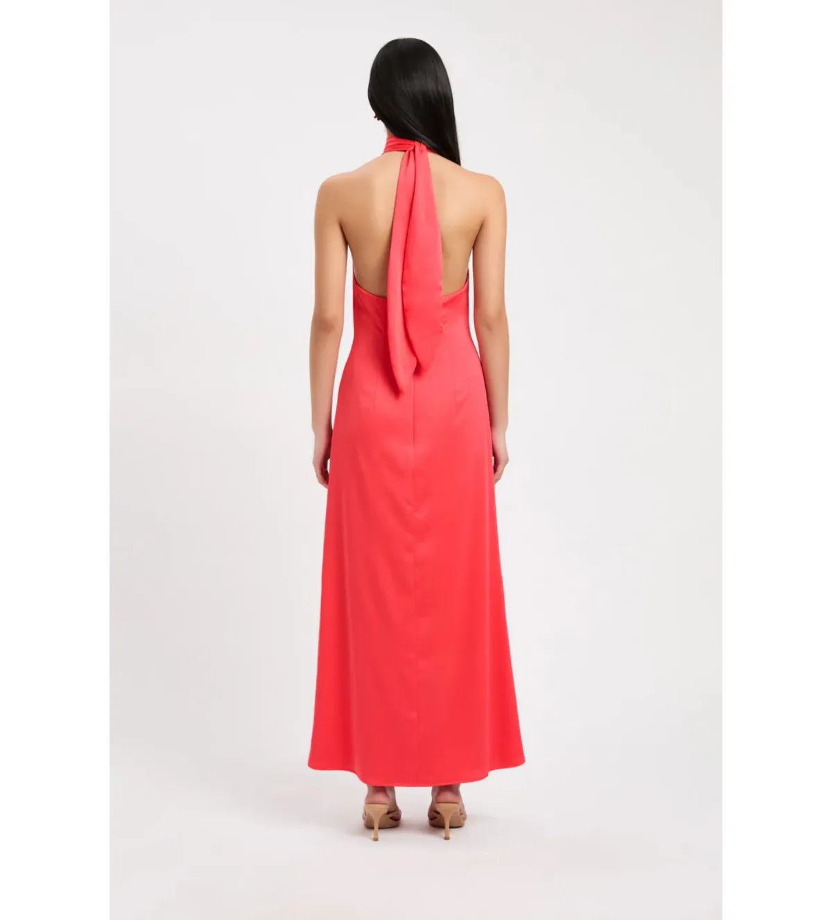 Kookai Milan Maxi Dress Red/Coral Size 38 / AU 10 - Image 3