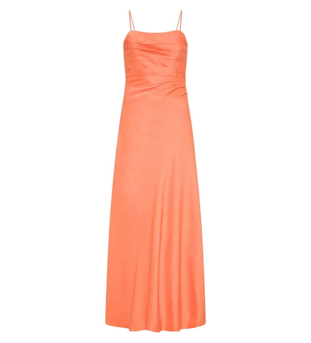 Aje Clarice Draped Maxi Dress Sunset Orange Size AU 8 for rent on The Volte - main image