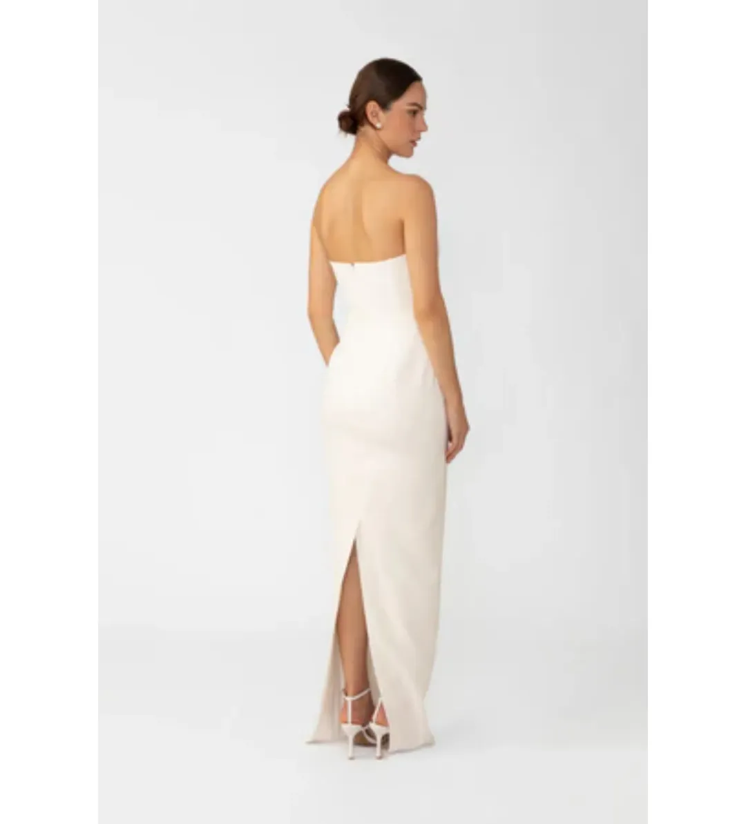Sau Lee Evelyn Strapless Dress in White Size 2 / AU 6  for rent on The Volte - main image