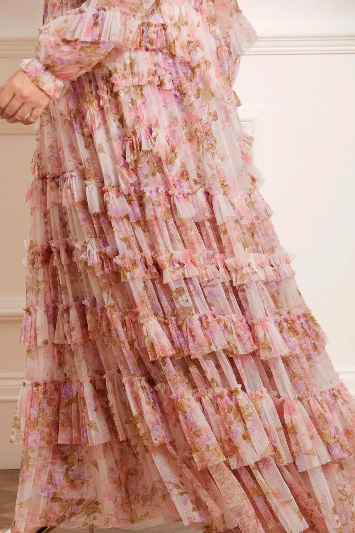 Needle and Thread Darling Meadow Ruffle Gown in Pink / Multi Size 20  - Image 6