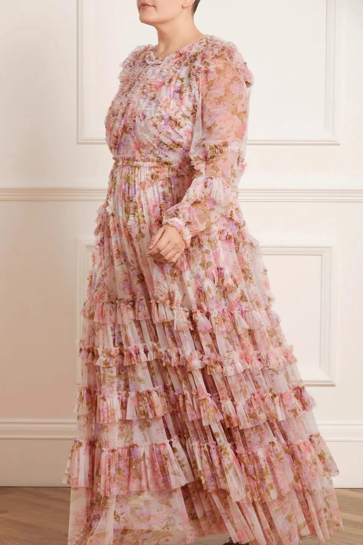 Needle and Thread Darling Meadow Ruffle Gown in Pink / Multi Size 20  - Image 2