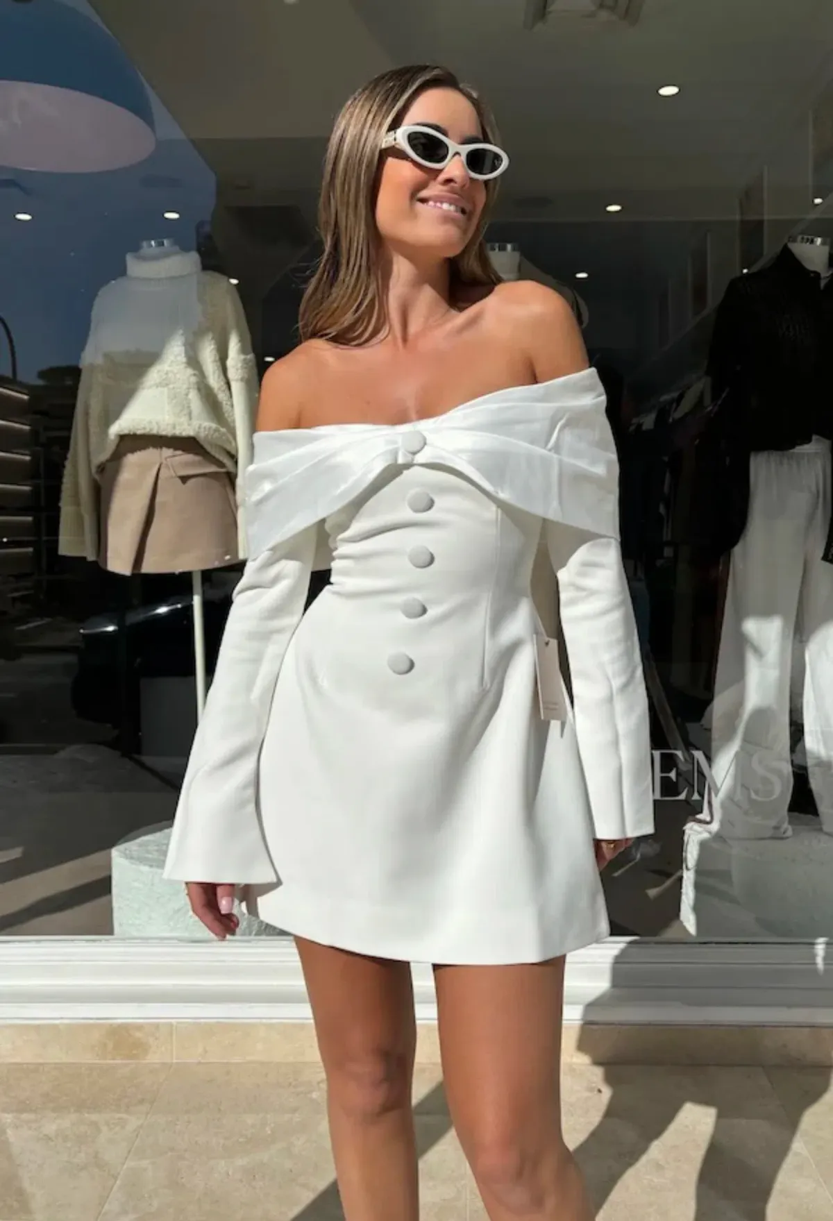 Odd Muse The Ultimate Muse Bow Mini Dress White Size S / AU 8 - Image 3