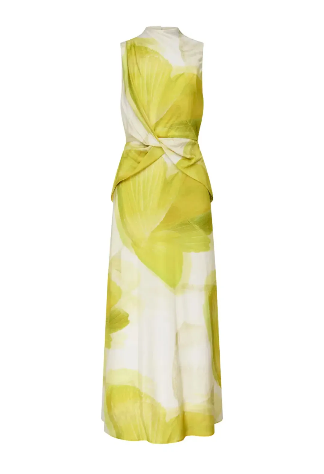Manning Cartell Levitating Butterflies Drape Midi Dress Yellow/White Print Size 12 for rent on The Volte - main image