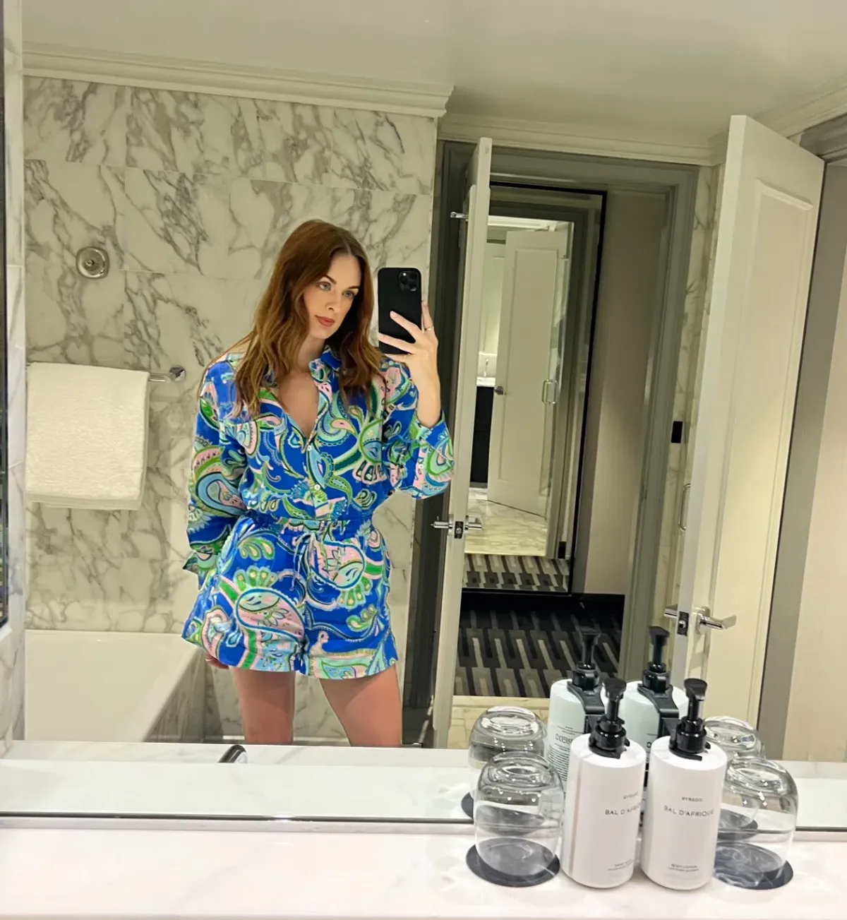 Sheike Balearic Sea Linen Shirt and Short Set Print Size 10  - Image 5