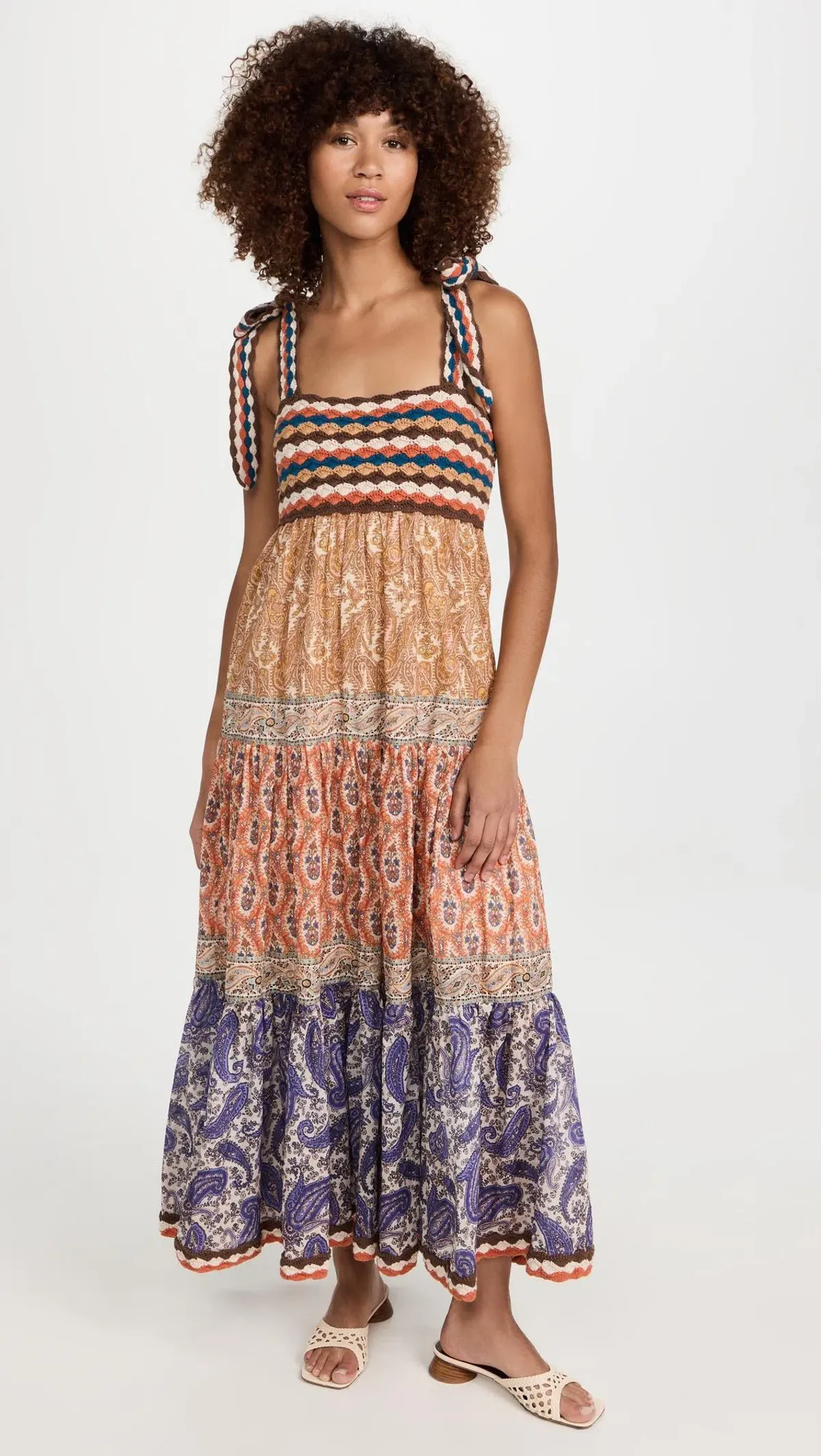 Zimmermann Devi Crochet Midi Dress Spliced Size 1 / AU 10 - Image 6