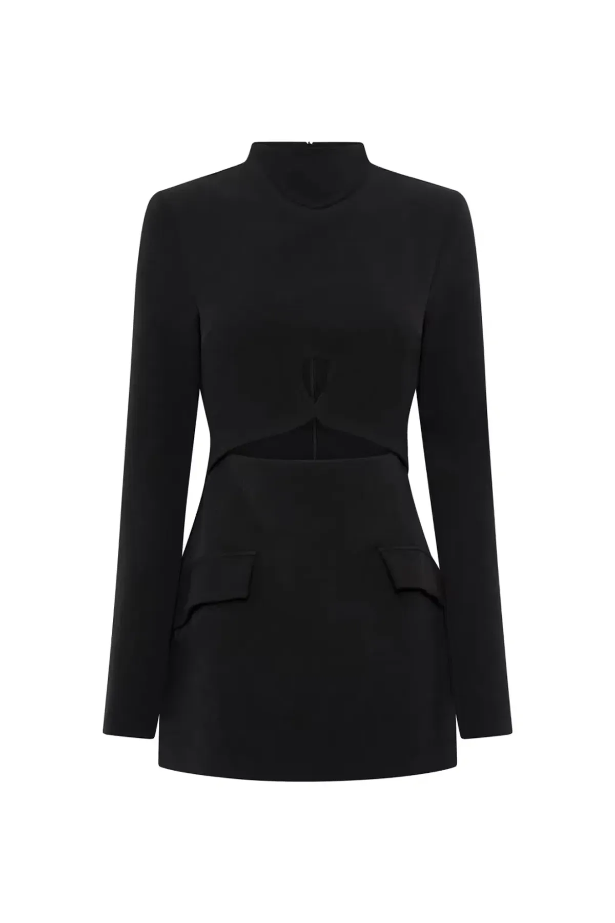 Camilla & Marc Ilona Long Sleeve Mini Dress Black Size 6 - Image 7