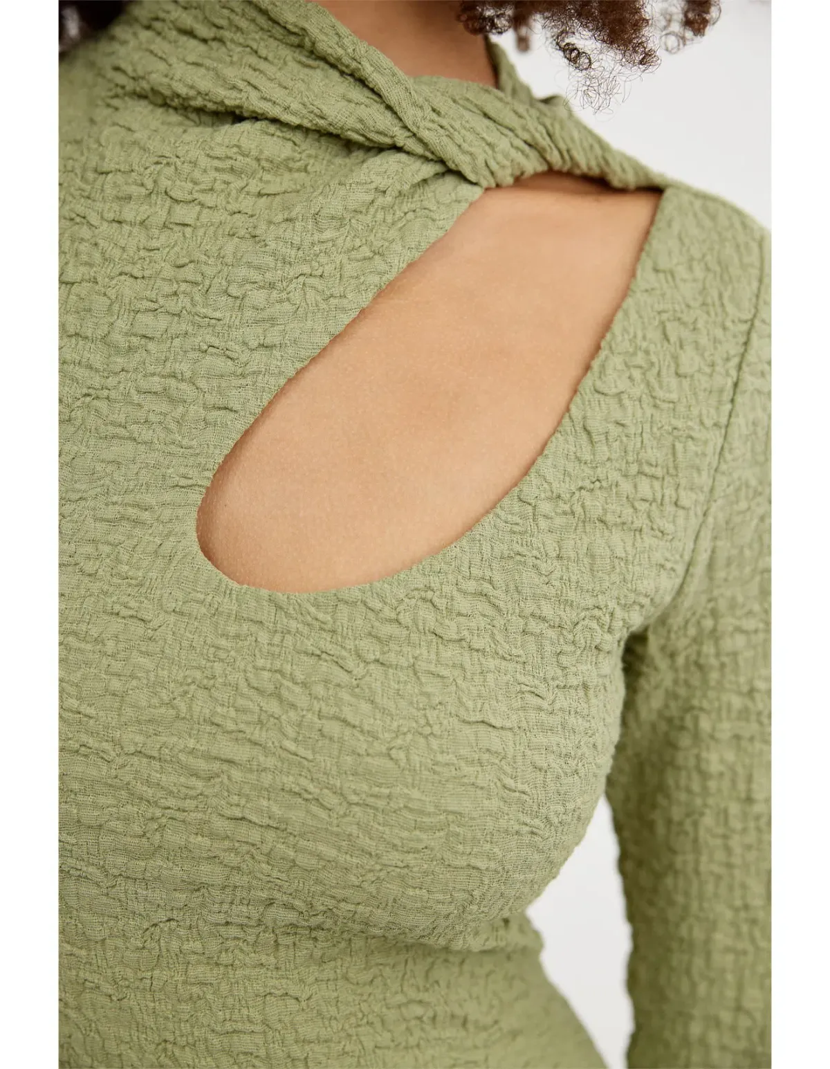 Significant Other Brielle Long Sleeve Midi Dress Sage Green Size 8 - Image 4