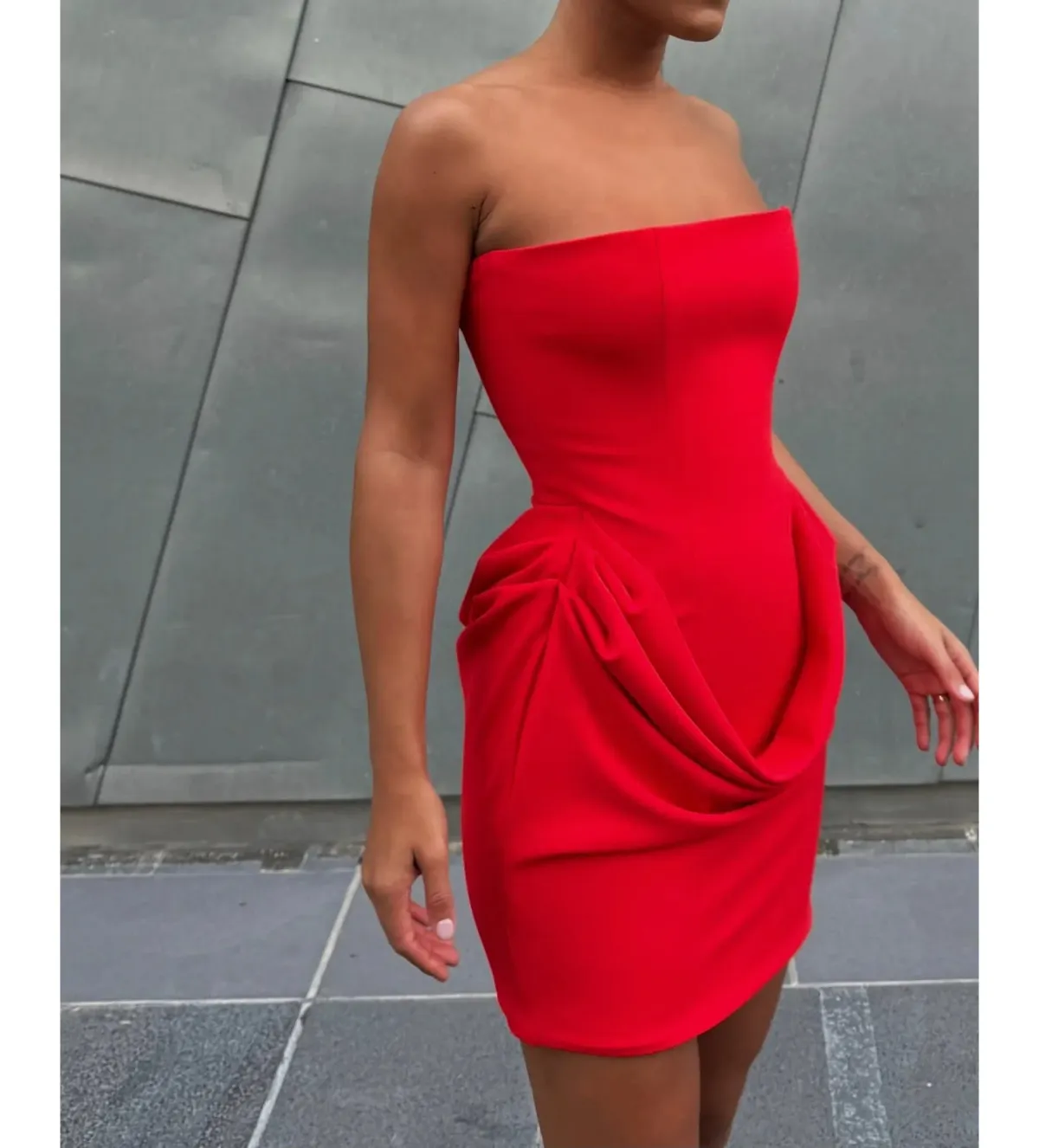 Effie Kats Womens Merci Mini Dress Cherry Red Size XS / AU 6 - Image 6