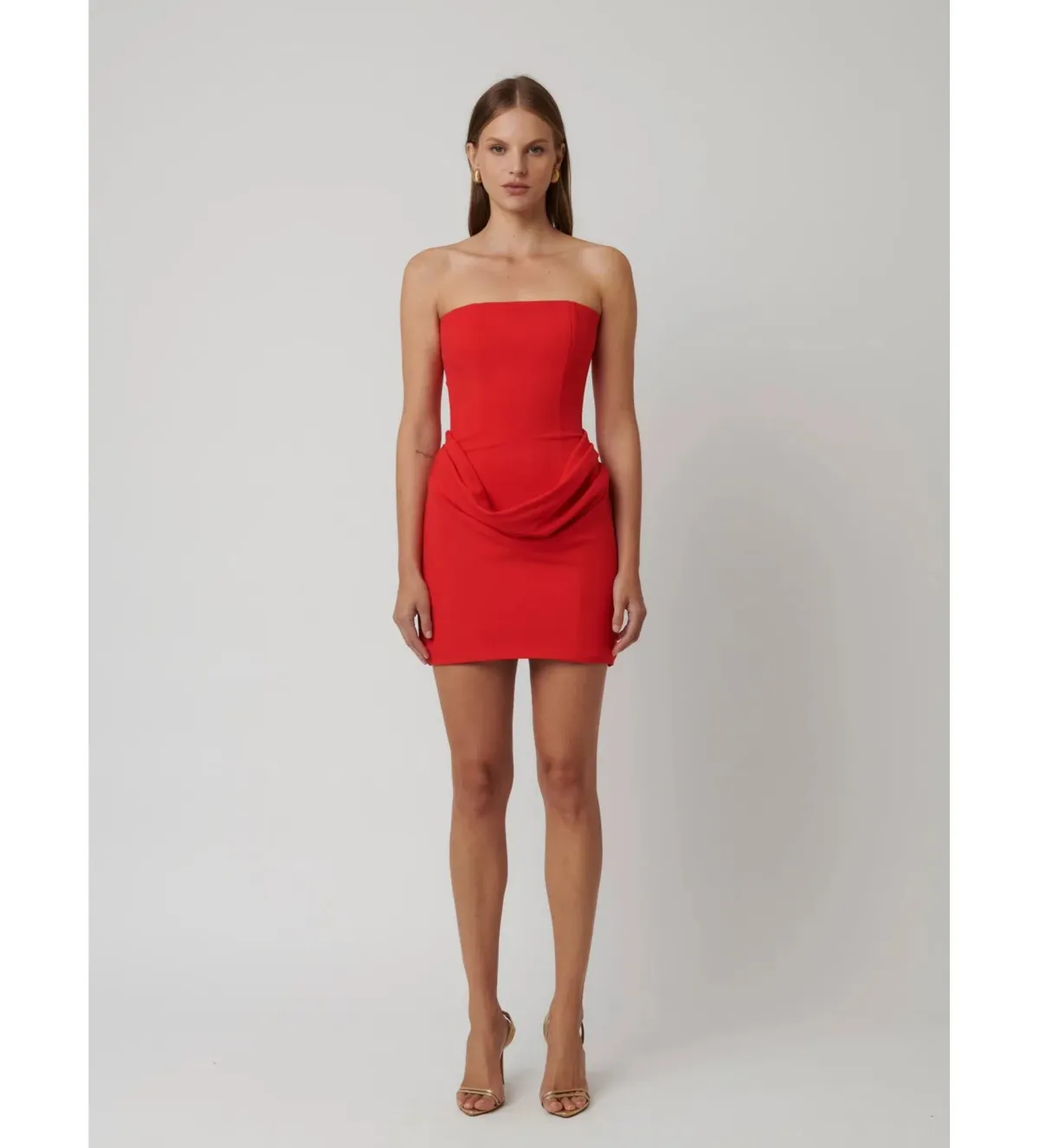 Effie Kats Womens Merci Mini Dress Cherry Red Size XS / AU 6 - Image 1