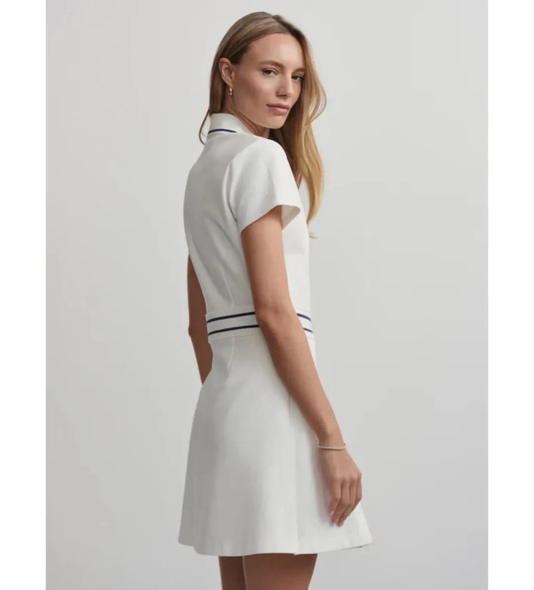 Varley Amar Dress Snow White Size AU 6 for rent on The Volte - main image