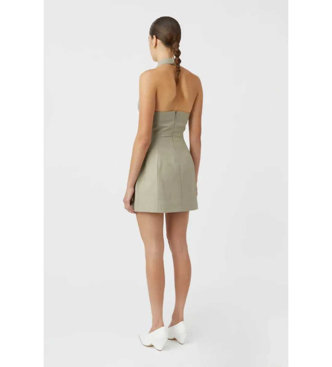 Camilla and Marc Pompidou Dress in Olive Marle Size AU 8 for rent on The Volte - main image