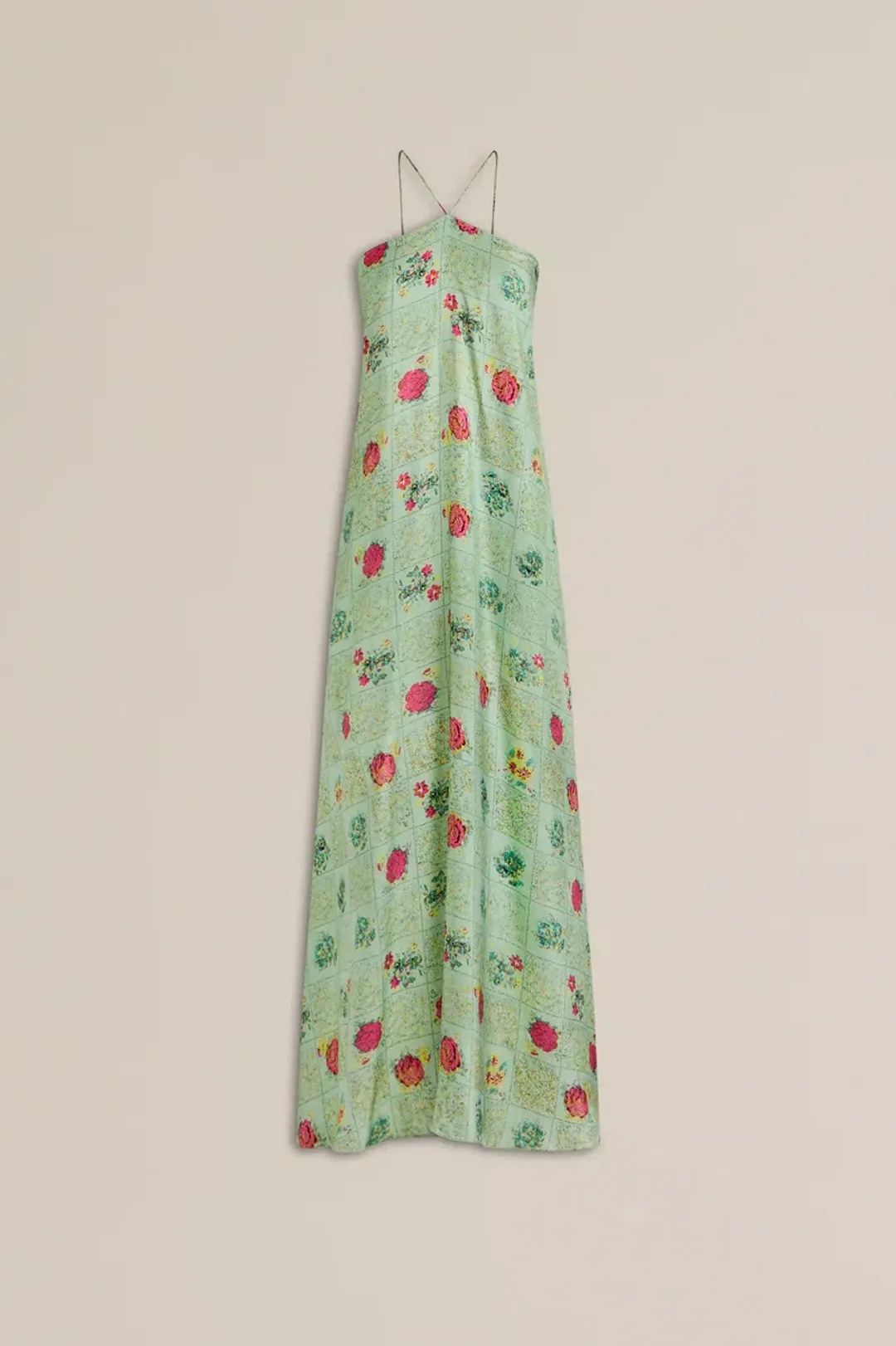 Scanlan Theodore Silk Lattice Dress Green Size 8 for rent on The Volte - main image