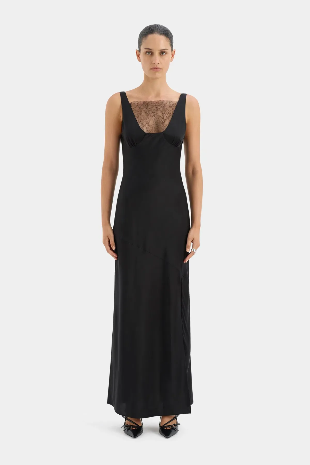 Sir the Label Dunya Lace Gown Black Size 2 / AU 10 - Image 1