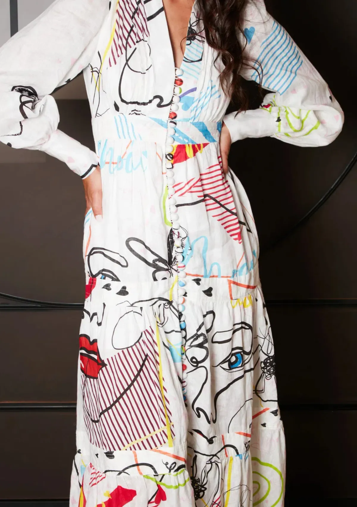 Mackenzie Mode The Mode Midi Dress Multi Size 10 - Image 3