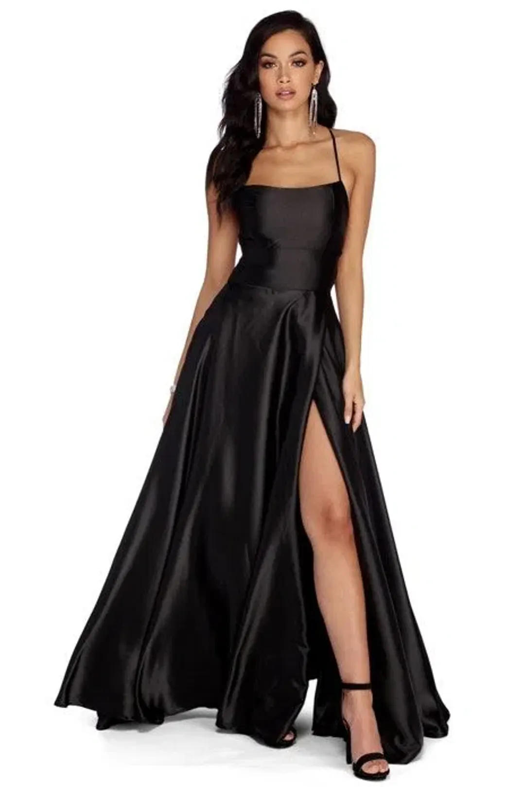 Sherri Hill Formal Gown Black Size 6 for rent on The Volte - main image