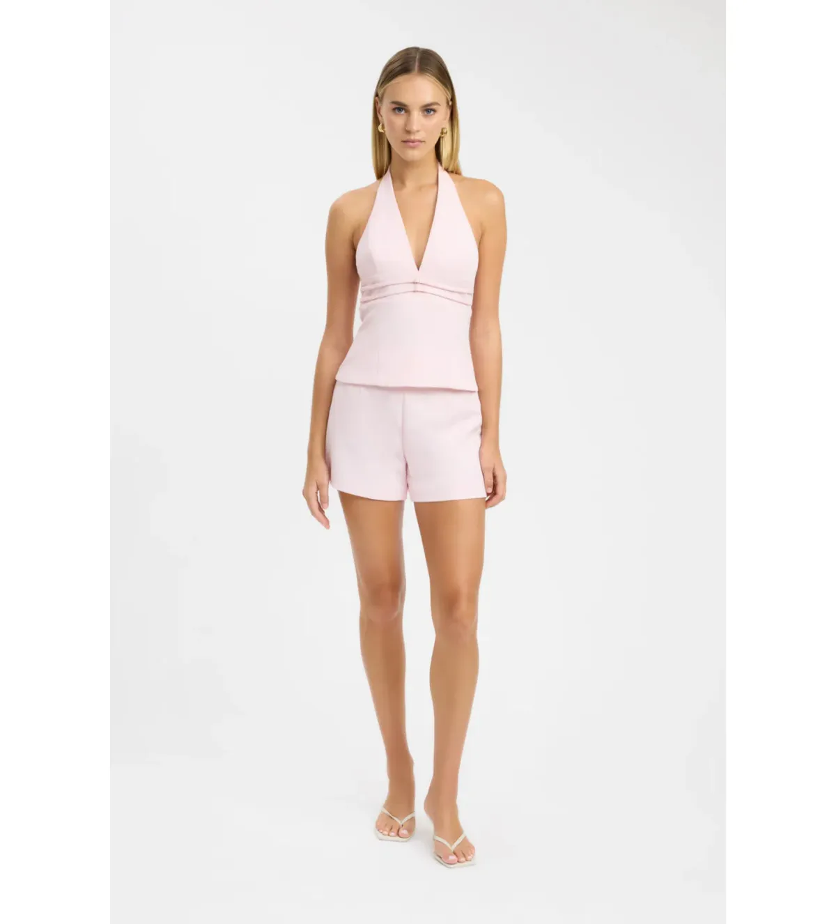 Kookai Ariel Double Belt Halter Top And Maria Maxi Skirt Set in Heavenly Pink Size AU 10 - Image 5