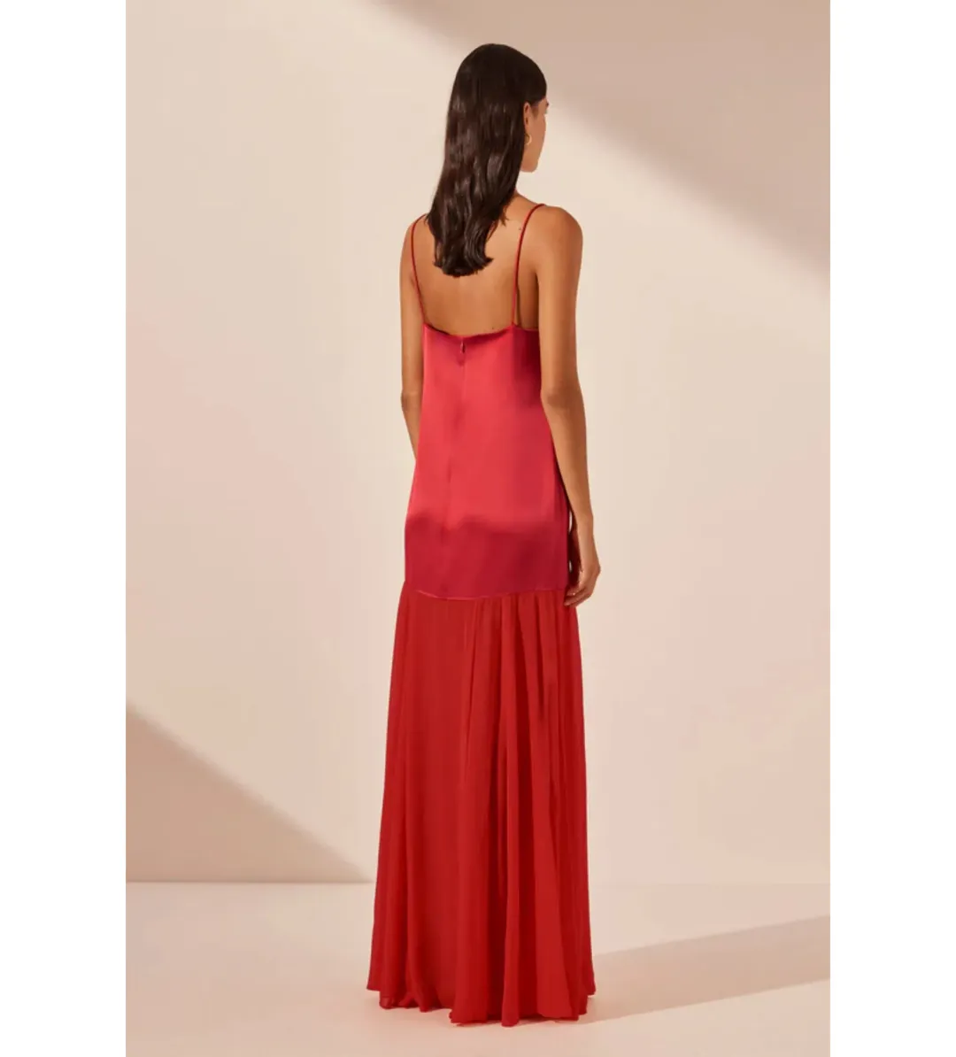 Shona Joy Moraya Dropped Waist Dress Chilli Red Size AU 10 for rent on The Volte - main image