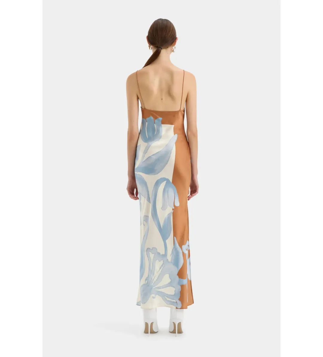 Sir the Label Sorrento Slip Dress in Sciarpa Print Size AU 10 for rent on The Volte - main image