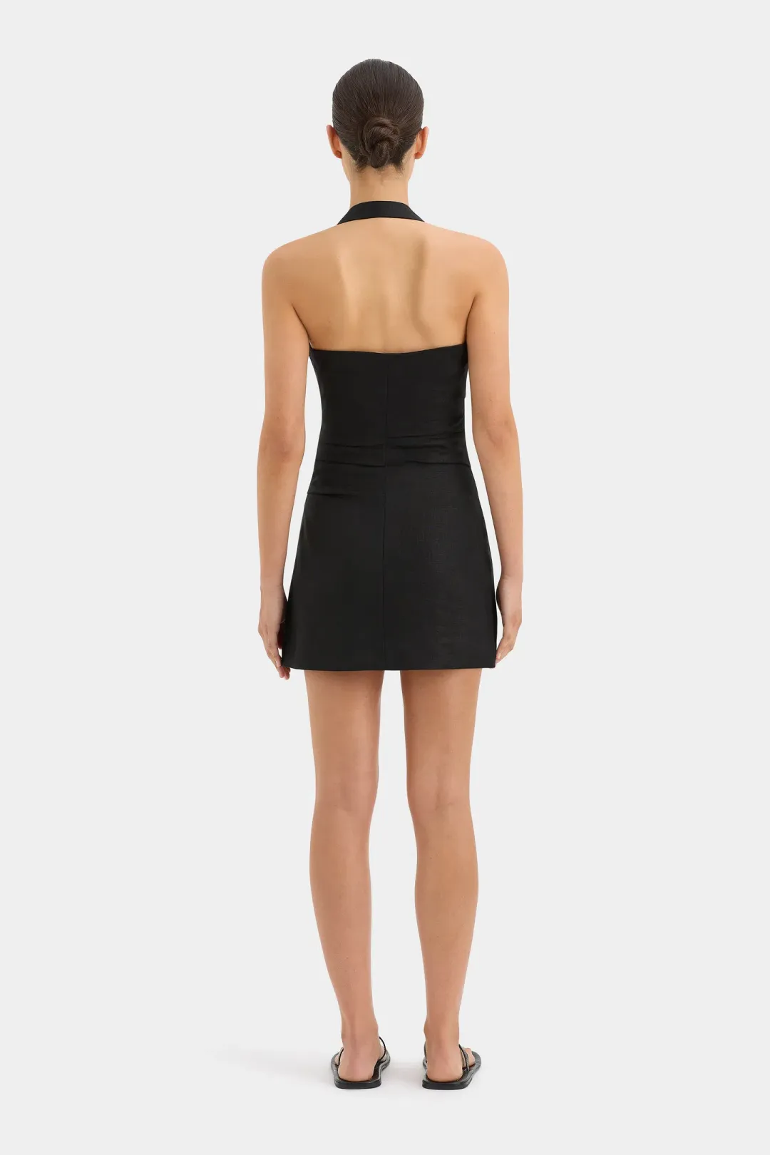 Sir the Label Noemi Halter Mini Dress Black Size 2 / AU 10 for rent on The Volte - main image