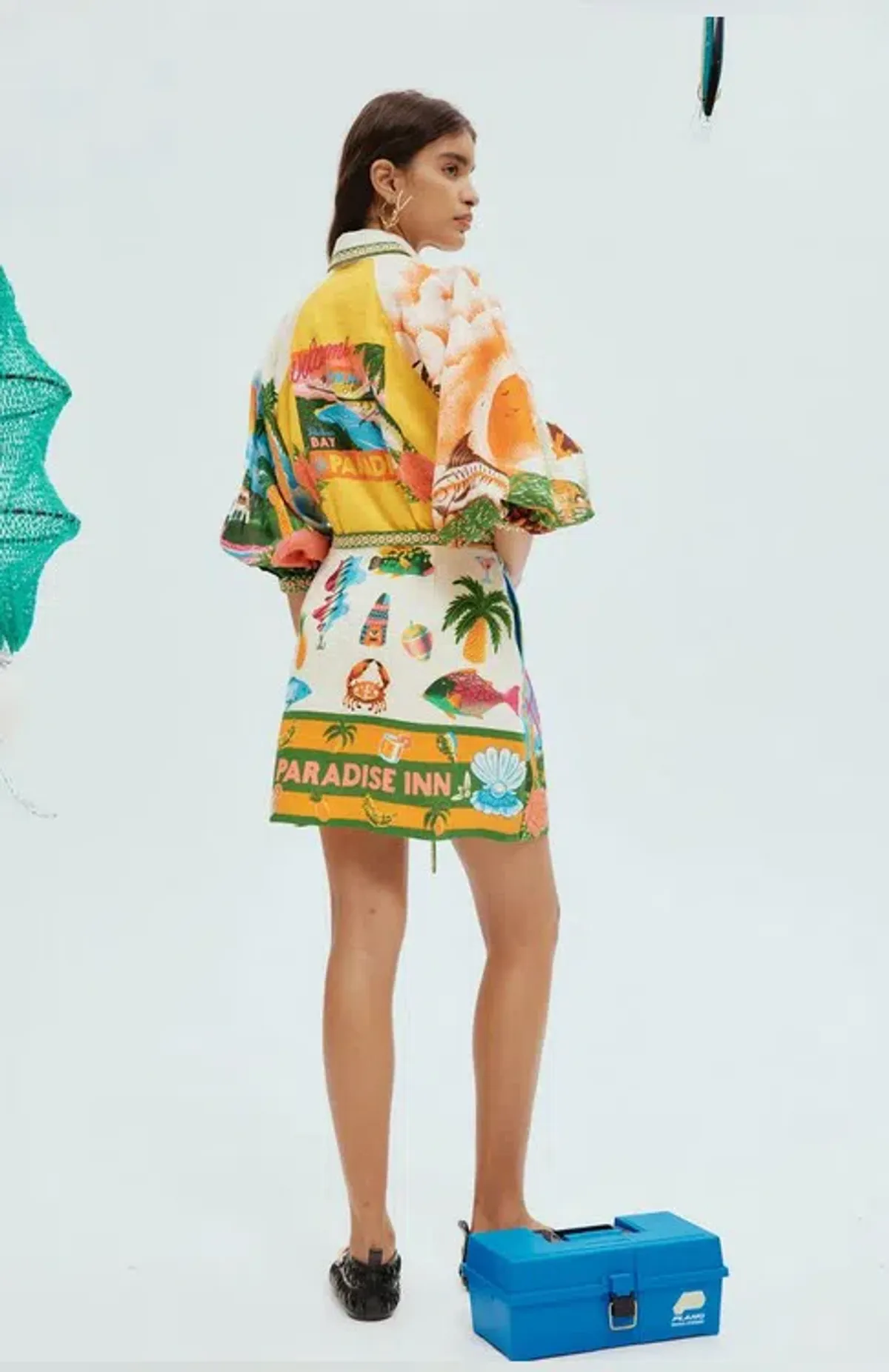 Alémais Paradiso Mini Dress Print Size 10 - Image 3