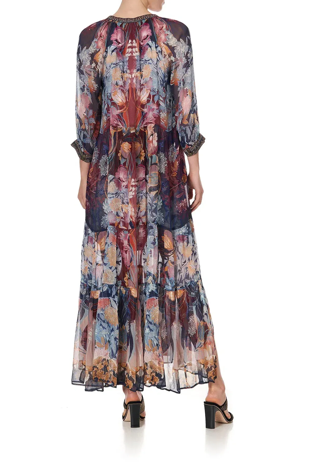 Camilla Nouveau Nights Long Gathered Panel Dress Print Size XXL / AU 18 - Image 2