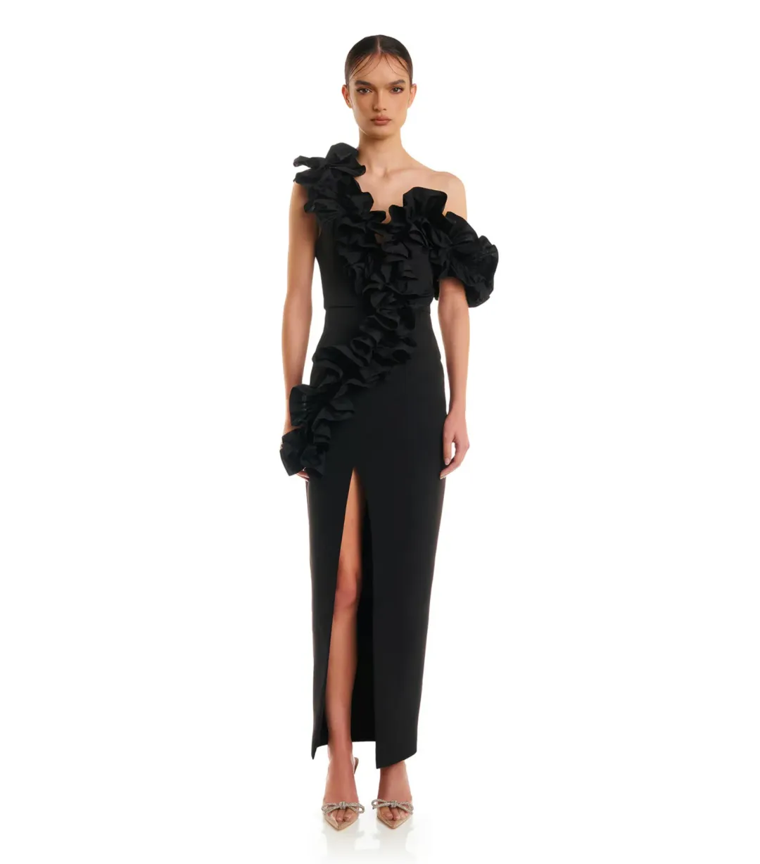 Eliya The Label Rosanna Dress in Black Size XL / AU 14 for rent on The Volte - main image