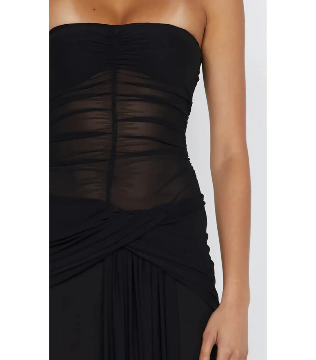 Bec & Bridge Noemi Black Strapless Dress Black Size AU 8 for rent on The Volte - main image