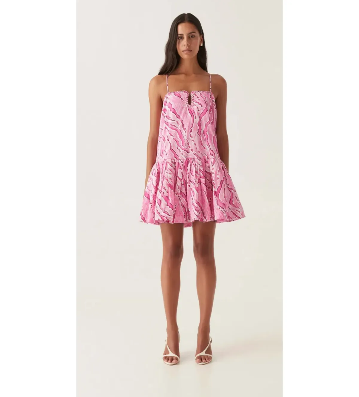 Aje Willow Sweetheart Mini Dress in Dappled Flame Size AU 10 - Image 1