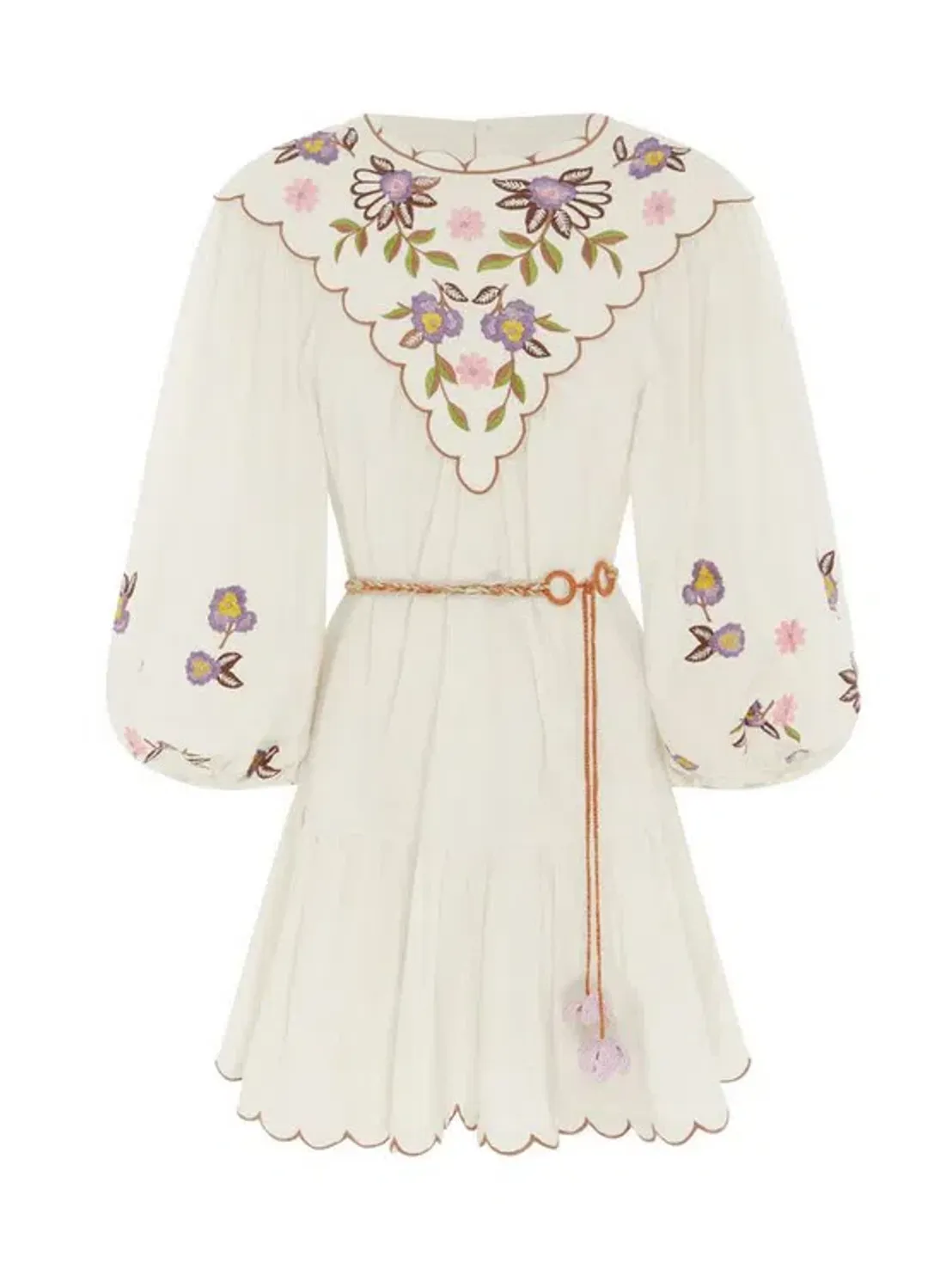 Alémais Nelly Embroidered Mini Dress Floral Size AU 16 for rent on The Volte - main image