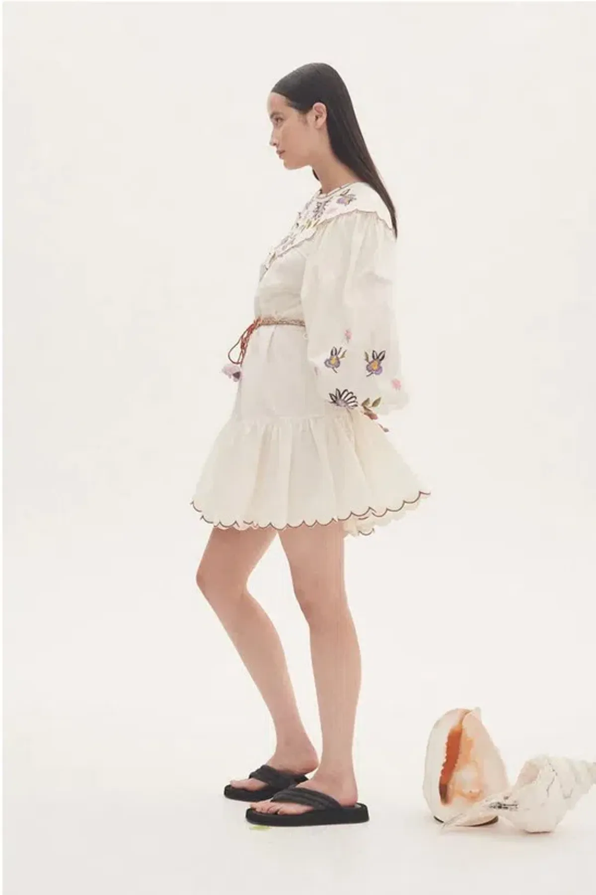 Alémais Nelly Embroidered Mini Dress Floral Size AU 16 - Image 3