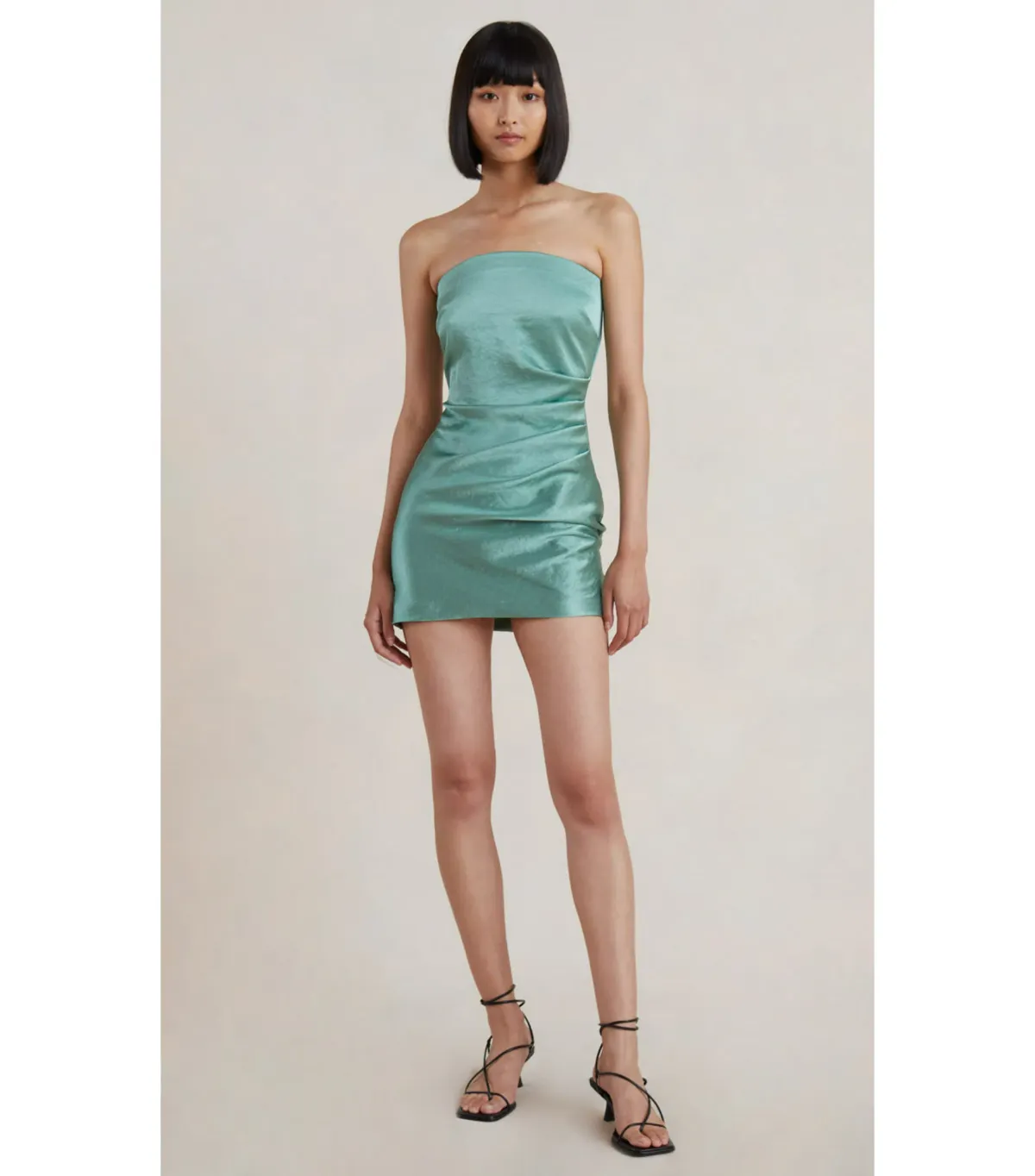 Bec & Bridge Symone Strapless Mini Dress Moss Green Size AU 10 - Image 1
