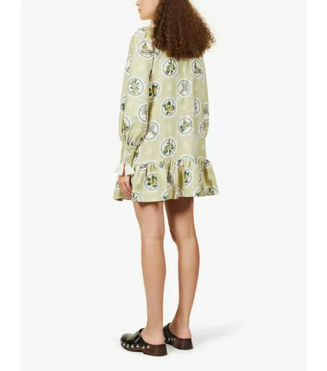 Alémais Sofia Mini Dress in Olive Size AU 14 for rent on The Volte - main image