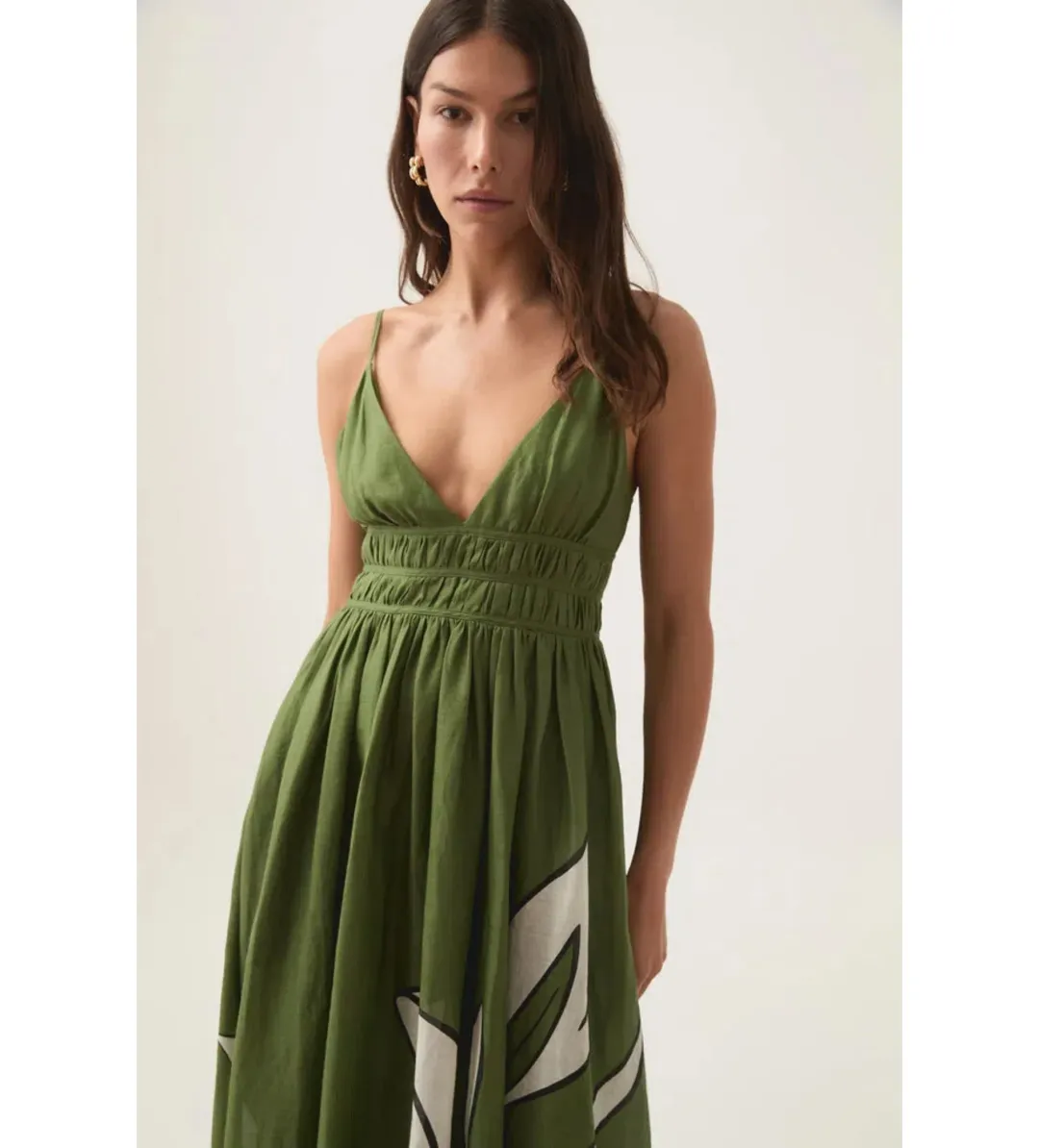 Aje Planetary Maxi Dress in Abstract Fern Size AU 12 for rent on The Volte - main image