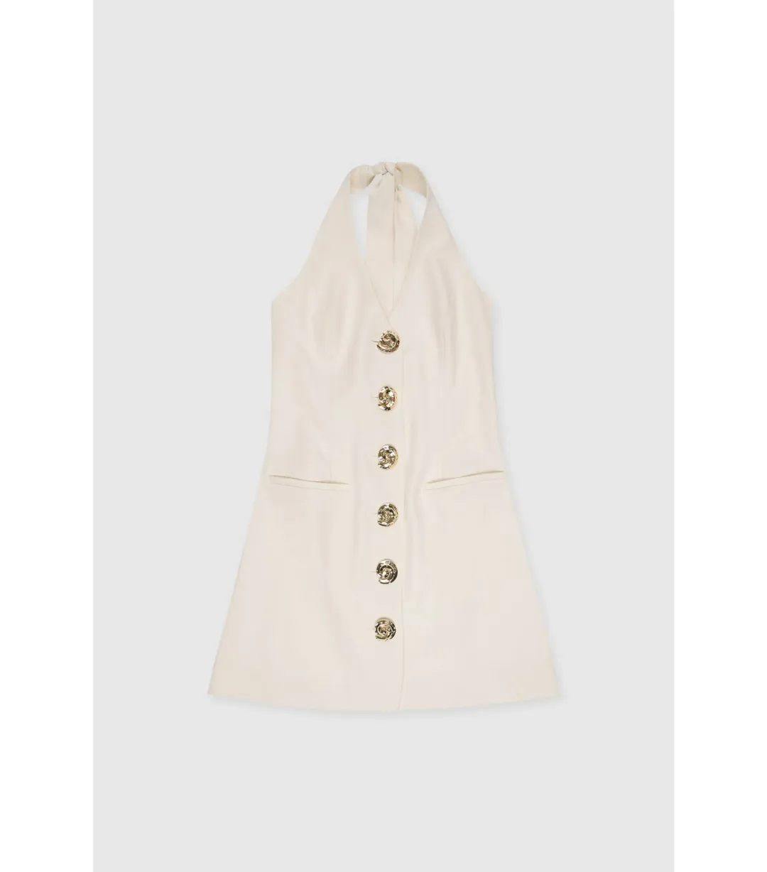 The Wolf Gang Irida Vest Dress Ivory Size AU 8 for rent on The Volte - main image