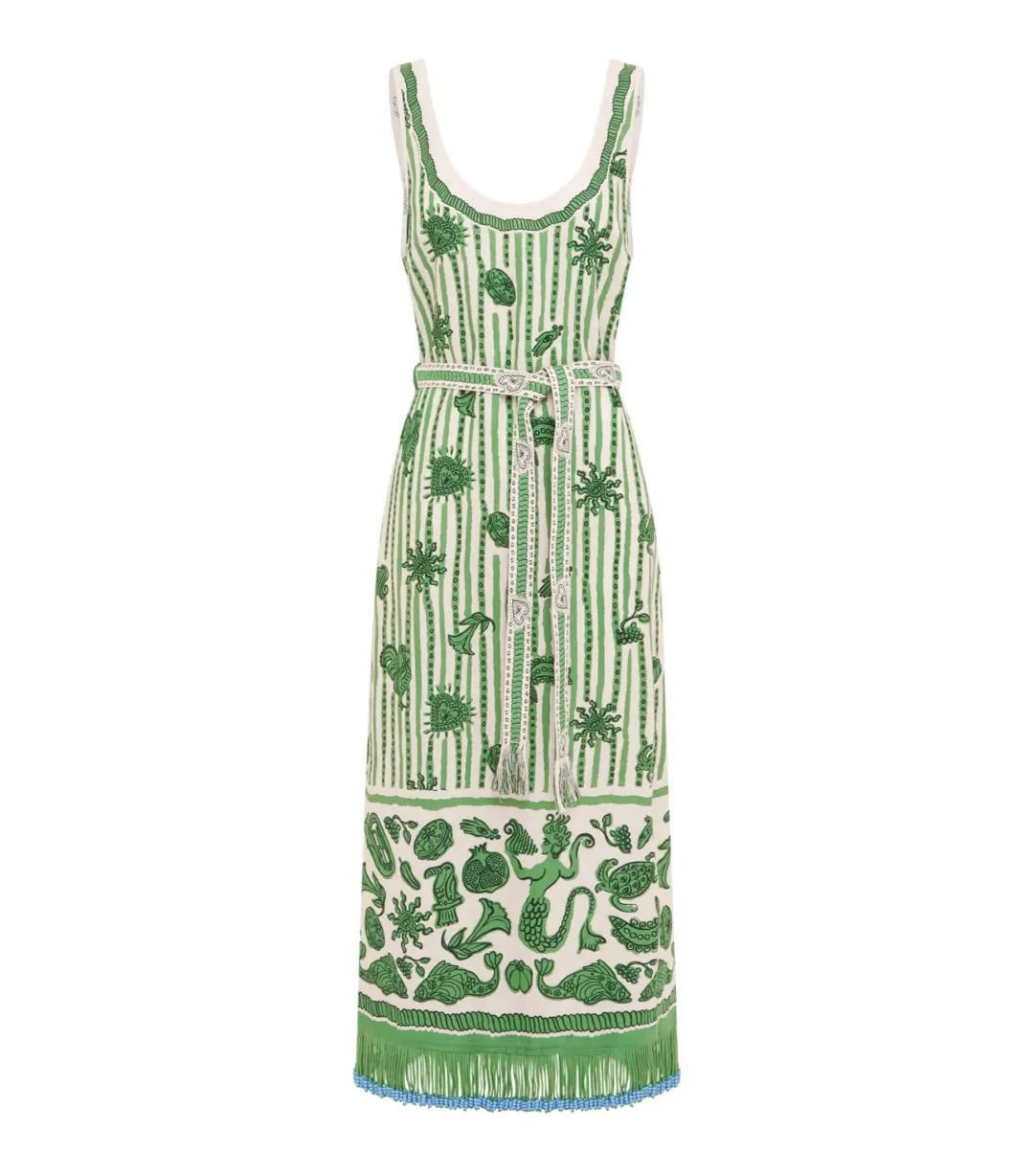 Alemais Lulu Sleeveless Mini Dress Green Print Size AU 10 for rent on The Volte - main image