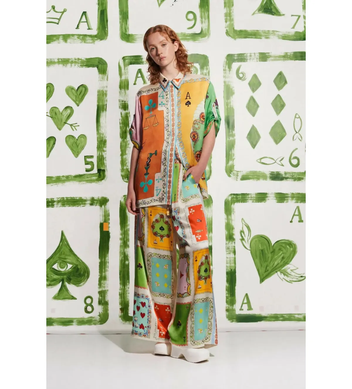 Alemais Rummy Silk Shirt and Pants Set in Multi Size AU 14 - Image 1