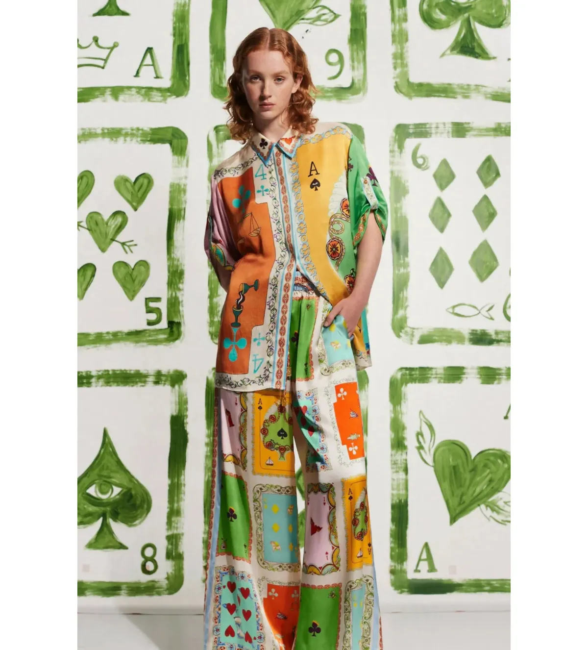 Alemais Rummy Silk Shirt and Pants Set in Multi Size AU 14 - Image 2