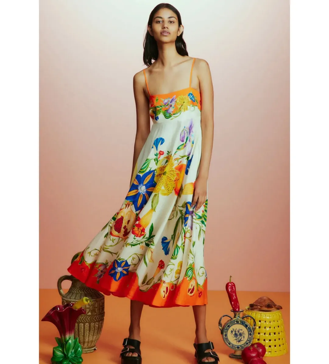 Alemais Flores Sundress Multi Size AU 12  for rent on The Volte - main image