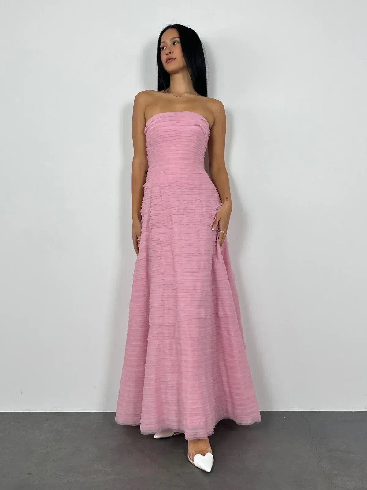 Aje Soundscapes Maxi Dress in Chalk Pink Size 6  - Image 2