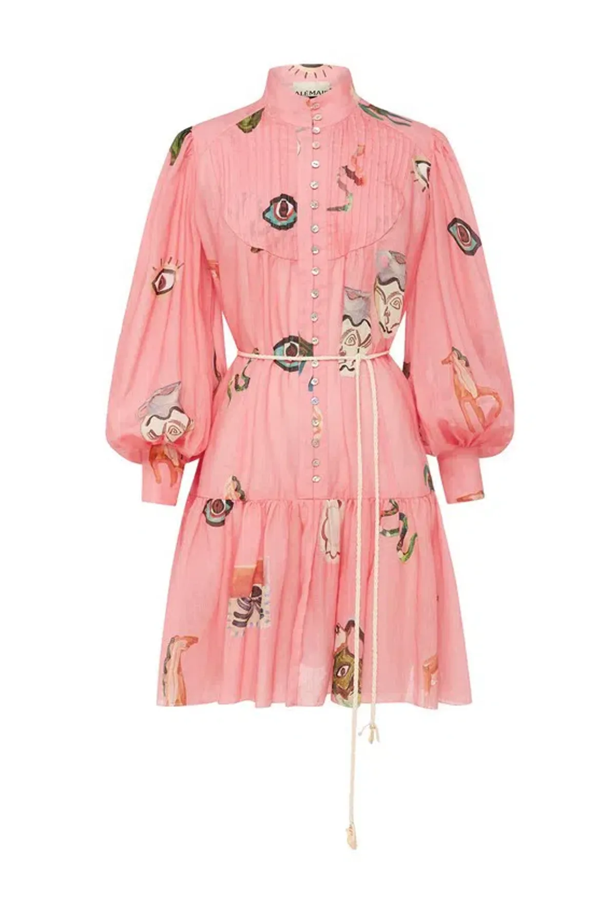 Alémais Cleo Mini Dress Pink Size 8 - Image 3