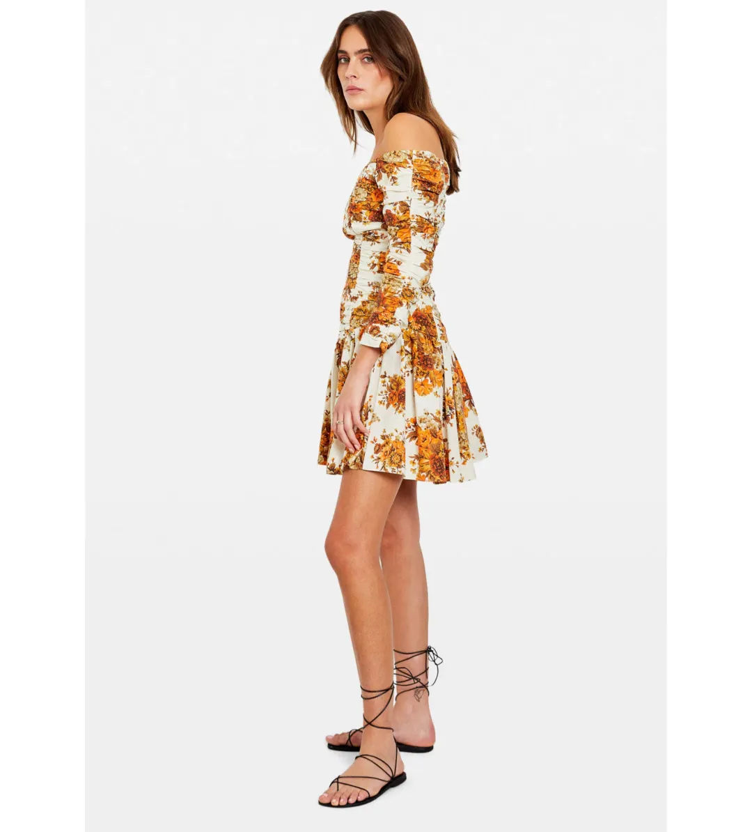 Alémais Derby Off-Shoulder Mini Dress Floral Size 8 for rent on The Volte - main image