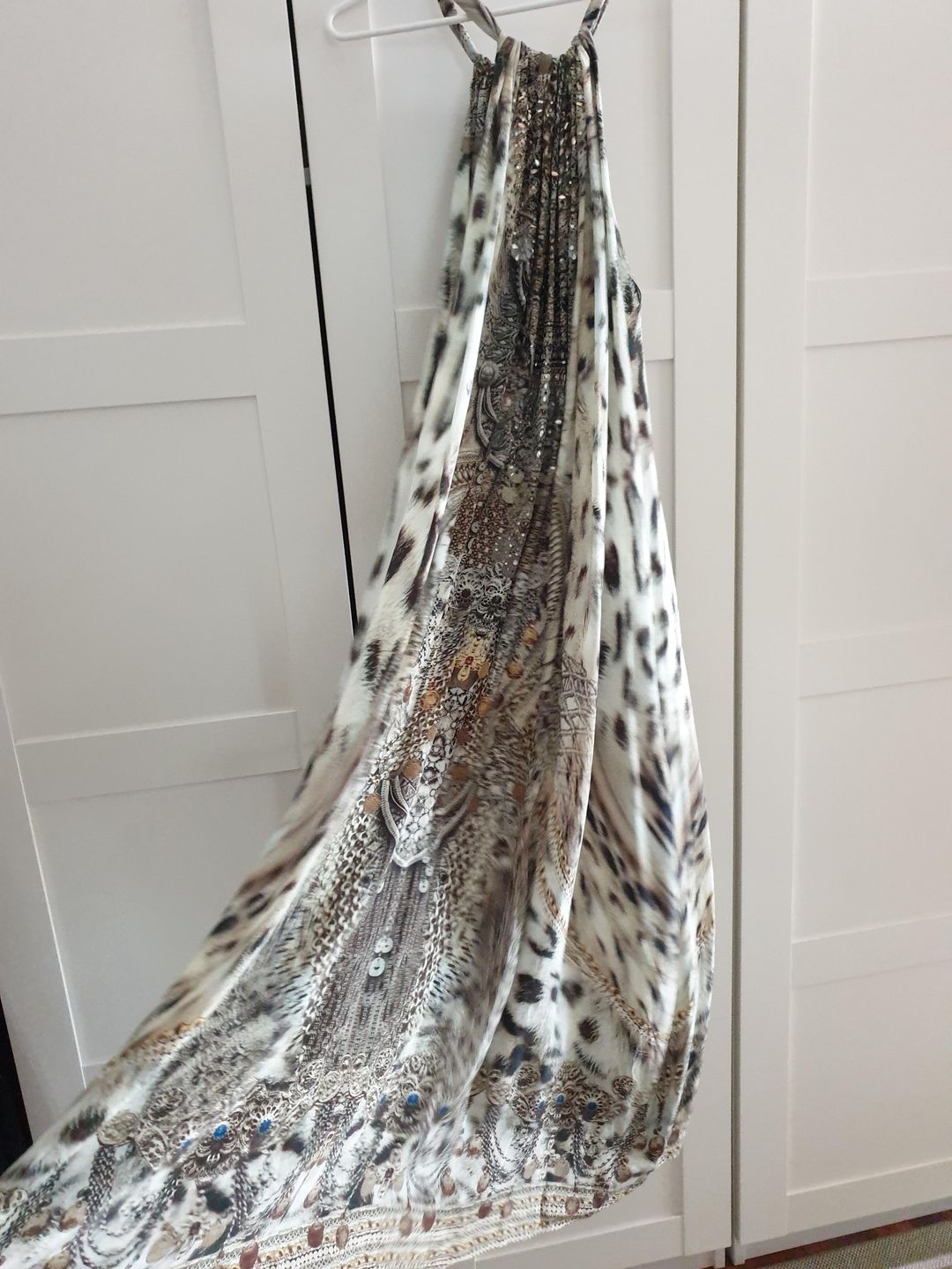 Camilla Espiritu Drawstring Dress Leopard for rent on The Volte - main image