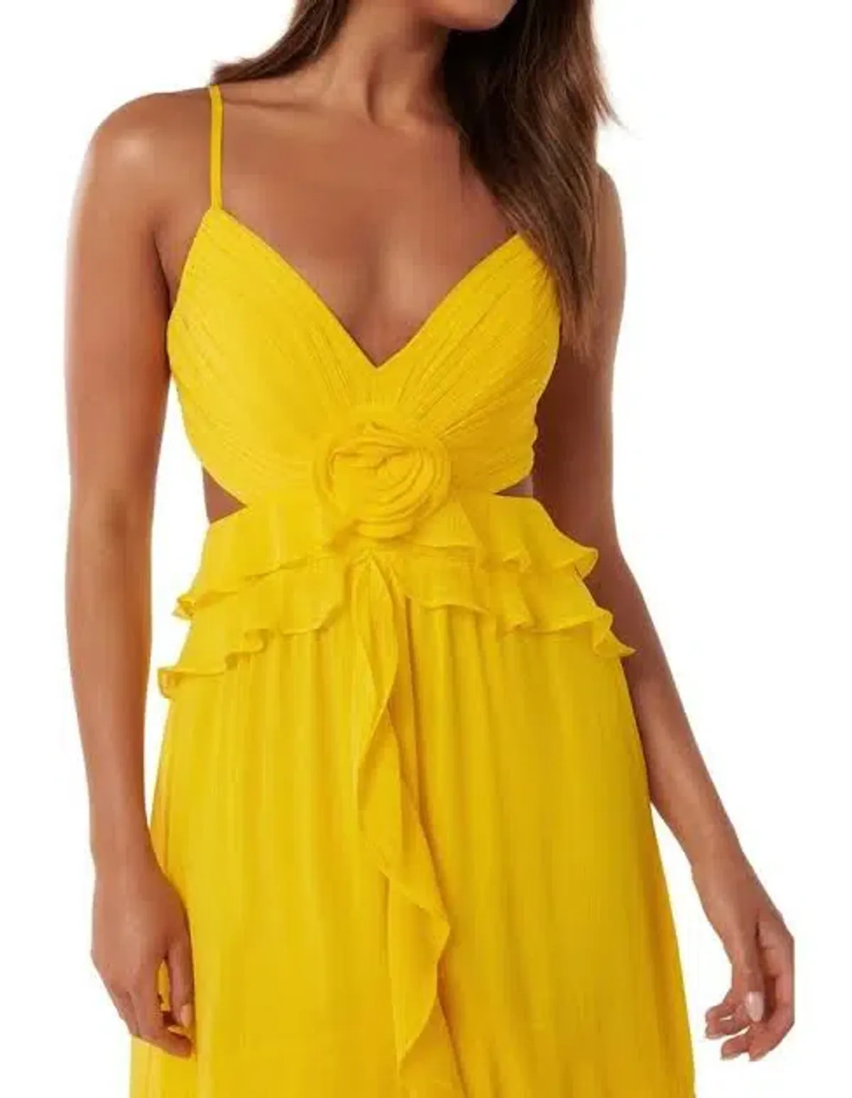 Forever New Harper Ruffle Maxi Dress Daffodil Size 8 - Image 2