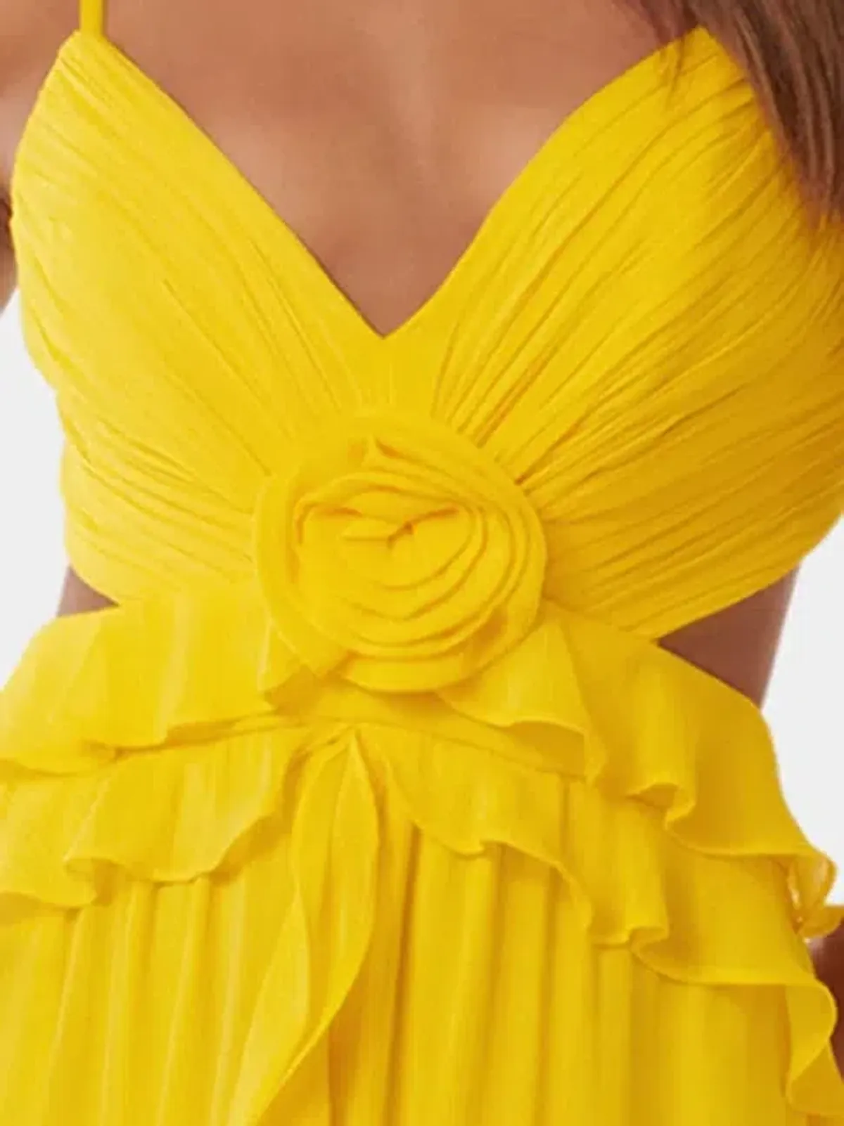 Forever New Harper Ruffle Maxi Dress Daffodil Size 8 - Image 5