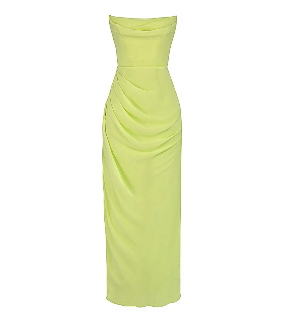 House of CB  Adriene Lime Strapless Gown Lime Size L/Au 12  - Image 4