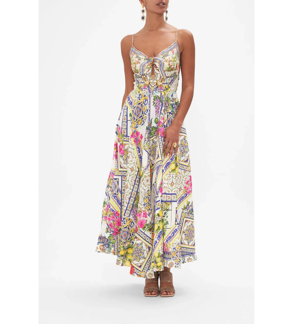 Camilla The Amalfi Amore Long Dress Multi Size 10 - Image 1