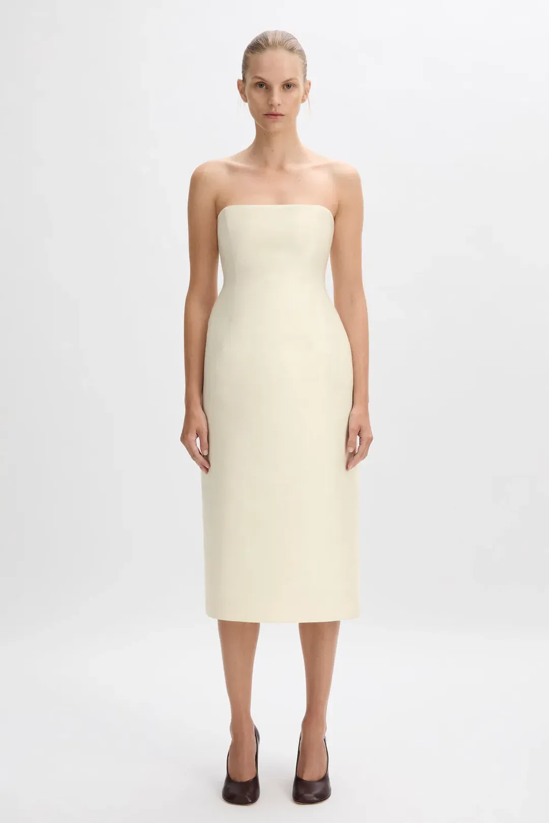 Beare Park Cordelia Midi Dress in Ivory Size 8 for rent on The Volte - main image