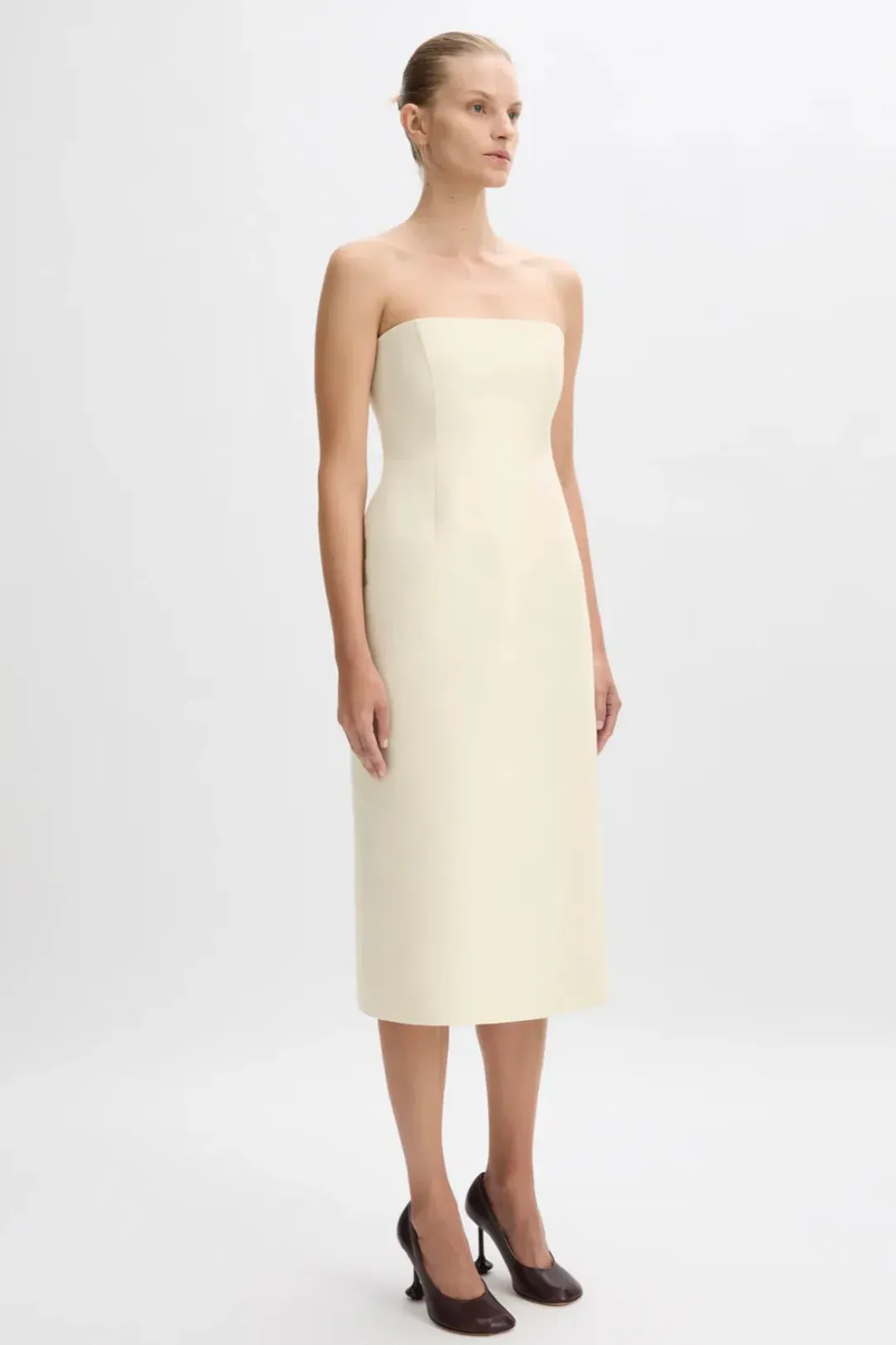 Beare Park Cordelia Midi Dress in Ivory Size 8 for rent on The Volte - main image
