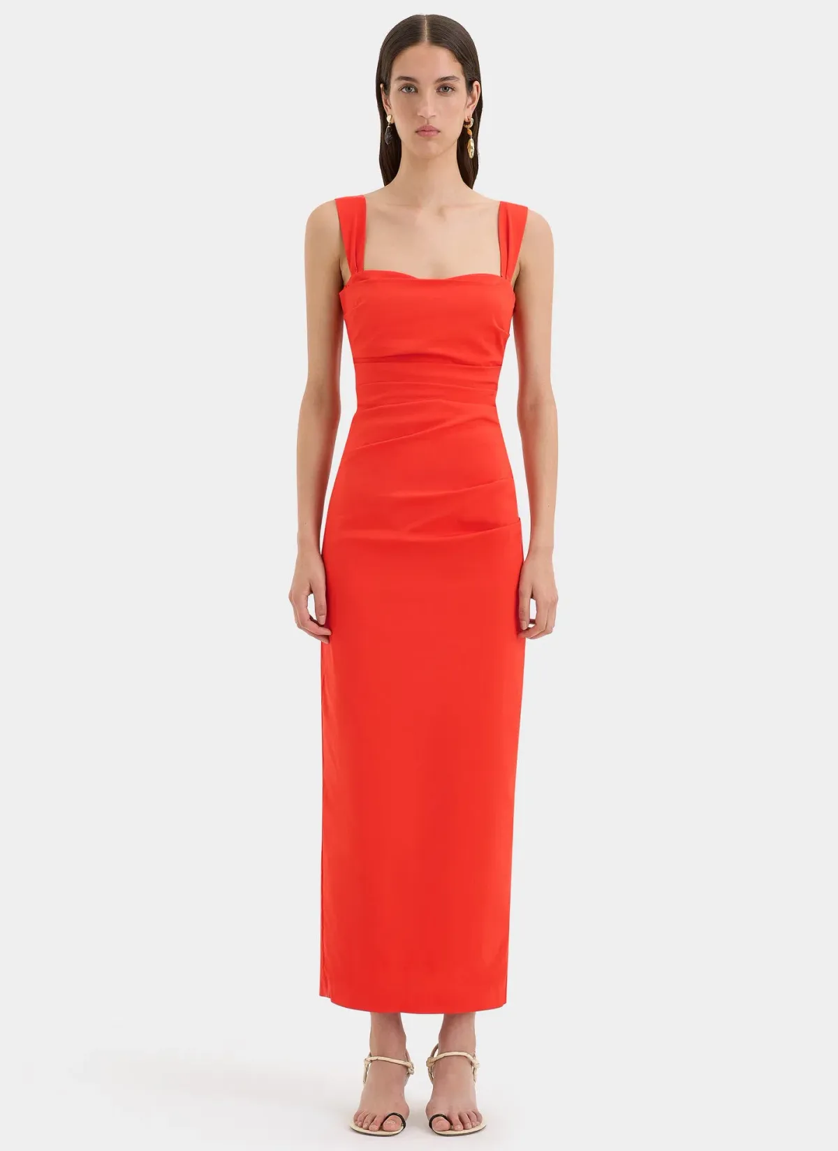 Sir the Label Dahlia Balconette Gown in Tangerine Size 8 - Image 1